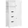 Yaheetech Badezimmerschrank Badkommode Unterschrank Badschrank mit Schubladen & Ablagefächer & Haken & Schränke Bodenschrank Baderegal mit Höhenverstellbarem Einlegeboden, 60 x 30 x 107 cm