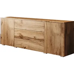 Sideboard INOSIGN "PARIS", braun (eichefarbe wotan, eichefarbe wotan), B:150cm H:68cm T:39cm, Sideboards, Moderne 150cm breite grifflose Kommode, vielseitig einsetzbar