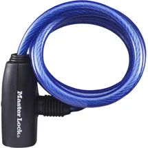 Master Lock Spiralkabelschloss Blau Kabelschloss 180 cm