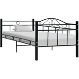 vidaXL Tagesbett-Rahmen Schwarz Metall 90×200 cm