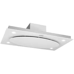 Klarstein Secret Service Deckenhaube Dunstabzugshaube 220W Touch Glas LED Weiß