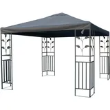 Pavillon Ersatzdach 3x3 Meter - anthrazit - wasserdicht - Pavillondach