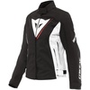 Veloce D-Dry Jacket, Motorradjacke Ganzjährig Wasserdicht mit Abnehmbarer Thermoschicht, Damen, Schwarz/Weiß/Lava Rot, 40
