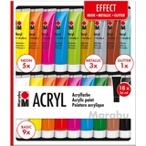 Marabu 1210000000209 - Acrylfarben Effect, mit 18 x 36 ml