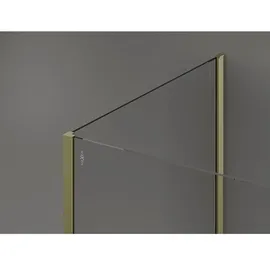 Mexen Kioto Walk-in-Dusche 120 x 80 x 40 cm, transparent, gold - 800-120-080-221-50-00-040