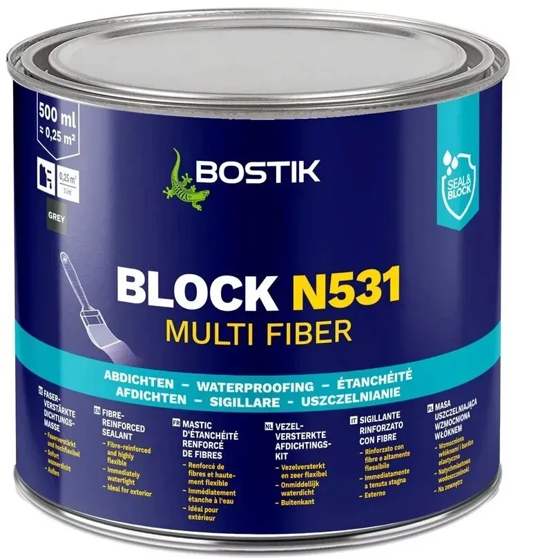 Bostik Block N531 Multi Fiber Faserverstärkte Dichtungsmasse 500ml Dose