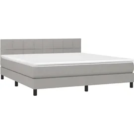 vidaXL Boxspringbett 160 x 200 cm Hellgrau