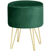 Akord Pouf mit Stauraum 35 x 45 x 35 cm Grün