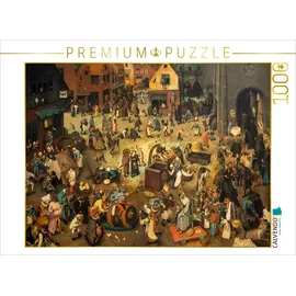 Calvendo Verlag GmbH CALVENDO Puzzle Kampf zwischen Fasching und Fasten - 1559 1000 Teile Lege-Größe 64x48cm Foto-Puzzle für glückliche Stunden