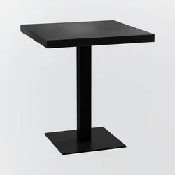 BIG Möbel GmbH Bistrotisch 80x80cm | dunkle Holzoptik |  Gusseisen Gestell