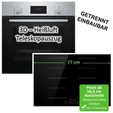 Bosch Herdset Bosch Backofen Schnellaufheizung + PKM Induktionskochfeld autark 77 cm