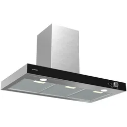 AirNova Dunstabzugshaube  Um- und Abluft   Energieeffizienz A++   110 W   620 m3/h Edelstahl