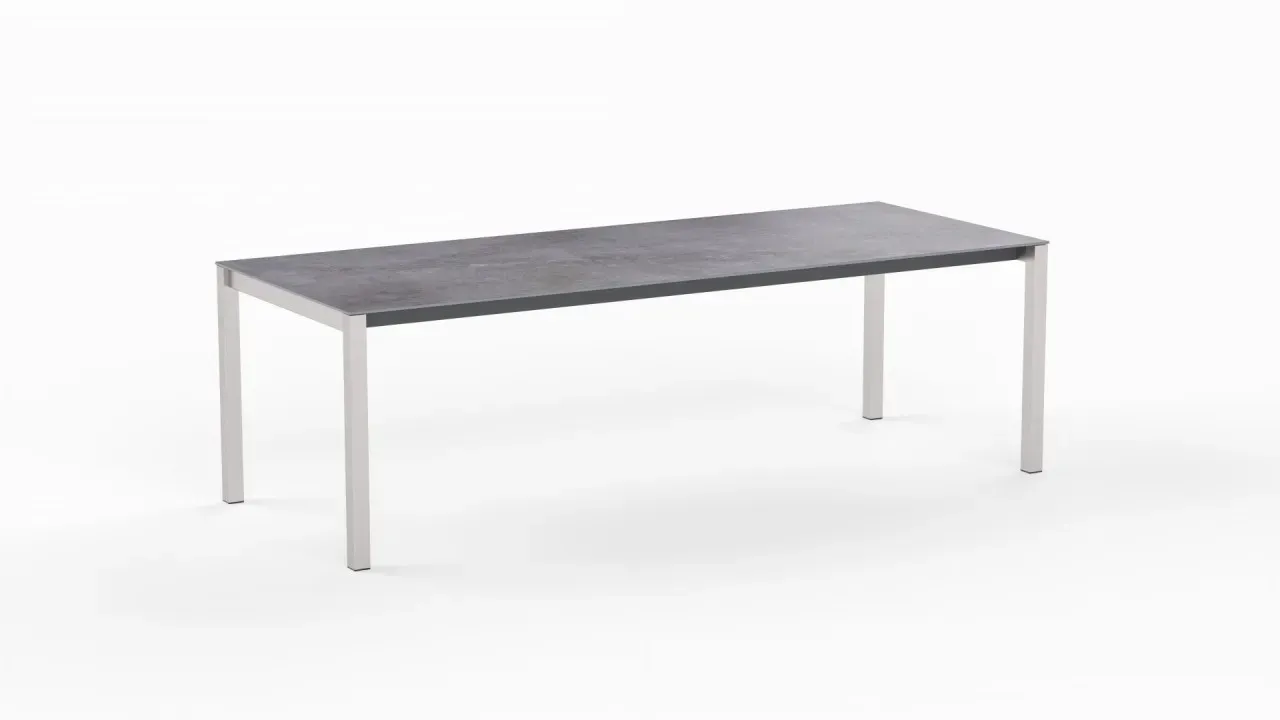Tisch Etna Edelstahl - 95 x 95 cm Dekton sirius