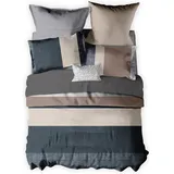 Traumschlaf Newport Gestreift Grau 135 x 200 cm + 80 x 80 cm