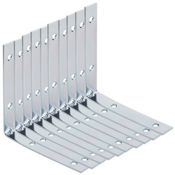 SO-TECH® Winkelverbinder L-Winkel gerade, Stahl verzinkt, Lochung gesenkt, LxB: 10×1.5 mm, (10-St), Eckwinkel mit Sicke, 100x 100 x 15 x 2 mm 1.5 mm x 10 mm