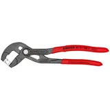 Knipex Schlauchschellenzange für Click-Schellen mit rutschhemmendem Kunststoff überzogen grau atramentiert 180 C SB