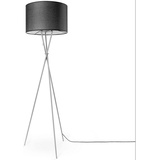 Paco Home Stehlampe »KATE CANVAS UNI COLOR«, Wohnzimmer Dreibein Stoffschirmlampe Standleuchte Textil Schirm E27