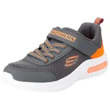 Skechers Boys Sneaker, Charcoal & Orange Synthetic/Textile/Trim, 31 EU