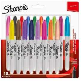 Sharpie Permanent Marker | Marker Stifte mit feiner Spitze | gemischte Farben | 18 Stück Market Set