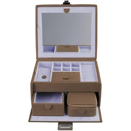 Windrose Schmuckkoffer Corbello braun