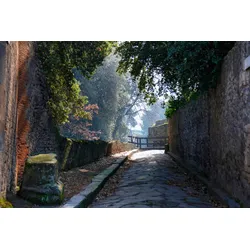Fototapete PAPERMOON "Alte Straße", bunt, B:4,00m L:2,60m, Vlies, Tapeten