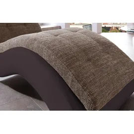 Home Affaire Relaxliege HOME AFFAIRE "Vengo 2, moderne Solitär Relaxpolsterliege, bequem und elegant", braun (dunkelbraun, cappuccino), B:70cm H:92cm T:170cm, Sofas, mit Kopfkissen, Mattenoptik auf Korpus