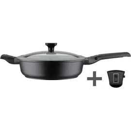 GSW Easy Click Schmorpfanne 28 cm mit Glasdeckel
