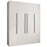 abiks möbel Drehtürenschrank COMO 200 x 245,5 x 40 cm Schwarz/Weiß