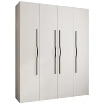 abiks möbel Drehtürenschrank COMO 200 x 245,5 x 40 cm Schwarz/Weiß