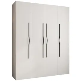 abiks möbel Drehtürenschrank COMO 200 x 245,5 x 40 cm Schwarz/Weiß
