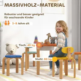 aiyaplay Kindersitzgruppe 5-teilig 69 x 45 x 69 cm Holz lackiert mehrfarbig
