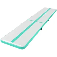 ECD Germany Aufblasbare Gymnastikmatte Airtrack 500x100x10cm Mint-Grün