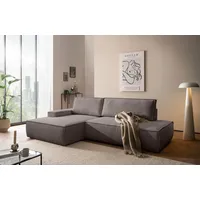 OTTO home Ecksofa Cord 3-Sitzer Braun