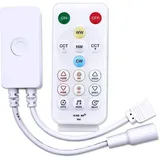 Vrabocry SP642E PWM CCT 2.4G Bluetooth LED Controller mit COB CCT Tunable DC5V/DC12V/DC24V Arbeit mit 2.4G RF Remote/APP Kontrol Musik Modus
