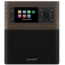 Sonoro Stream Walnuss Schwarz Internet-Radio (Digitalradio (DAB), FM-Tuner, Internetradio) schwarz