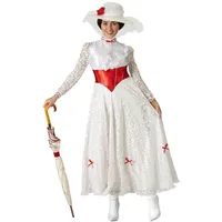 Rubie's Offizielles Disney-Kostüm Mary Poppins, „Jolly Holiday“, Damen, Disney-Musical, Erwachsenenverkleidung, Größe S