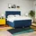 vidaXL Boxspringbett 180 x 200 cm Blau