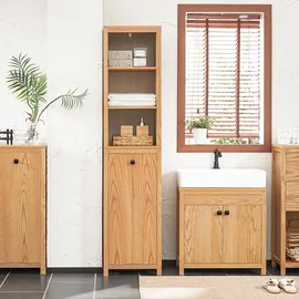 SoBuy BZR95 Hochschrank 40 x 172 x 35 cm Beige MDF
