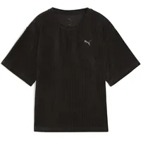 Puma ESS Elevated Relaxed Velour Rib Tee schwarz XS