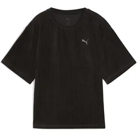 Puma ESS Elevated Relaxed Velour Rib Tee schwarz XS