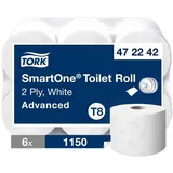 SmartOne Toilettenpapier T8 2-lagig 6 Rollen je 1150 Blatt, weiß