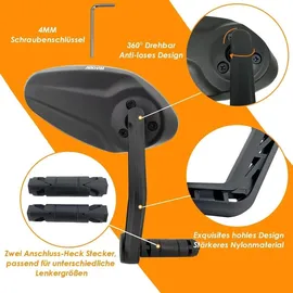 ARKHAM Fahrradspiegel 2 Stück HD Auto-Grad Glas oval verstellbar