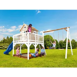 Axi Spielhaus Liam mit Doppelschaukel und Rutsche Braun