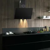 Gurari Dunstabzugshaube Abzugshaube 90cm 1000m3/h Kopffrei Schwarz Schräghaube