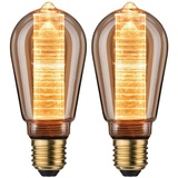 Paulmann Inner Glow Edition Filament LED Birne E27 4W/818 gold, 2er-Pack (050.69)