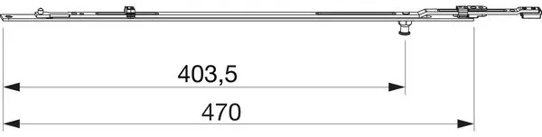 MACO MM Mittelverschluss verlängerbar für Bodenschwelle 1iS, Gr. 1280V (209882)