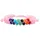 Saraswati Armband "Chakra" Rosenquarz- und Chakra Edelsteine onesize