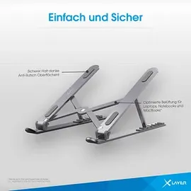 Xlayer Notebook-Ständer Foldable grau