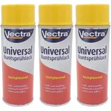 3x Vectra® Universal Sprühlack rapsgelb glänzend Lackspray 400ml Farbspray