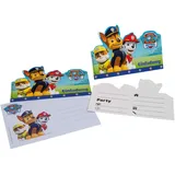 tib 19705 Paw Patrol Einladungskarten A6 mit Umschlägen C6 Set von 6 Stück, mehrfarbig, Einheitsgröße